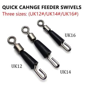 5pcs Carp Fishing Quick Change Feeder Swivels Method Feeder Fishing Accessories Swivel Snaps For Carp Fishing Tackle Connector