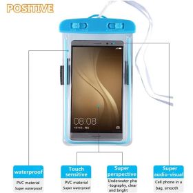 Waterproof Phone Pouch, Universal Waterproof Phone case (Color: Blue)